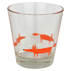 Scion Mr Fox Glass Tumbler, Orange